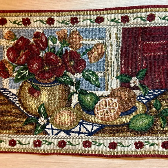 Colorful Fruit & Flower Mini Tapestry Placemat | Decorative Kitchen Pot Mat - Picture 2 of 10